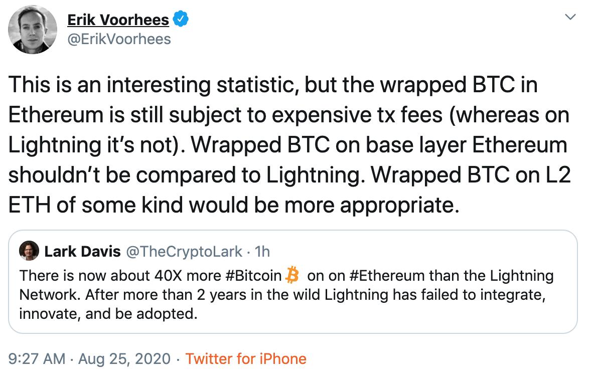 Shapeshift创始人:在某种类型的L2ETH上锚定BTC会更合适