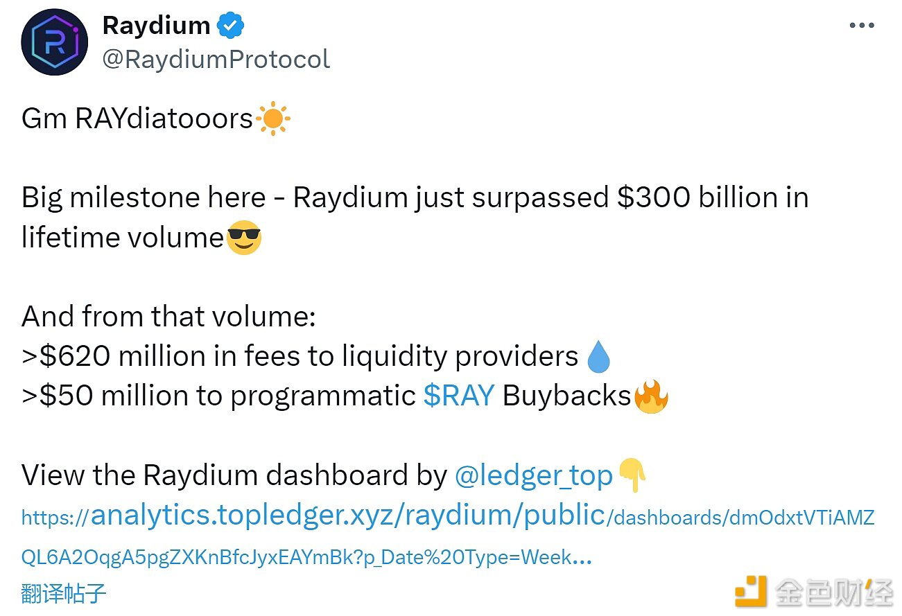 Raydium交易总量突破3000亿美元