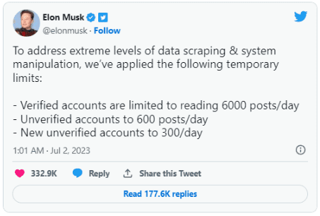 “超出了速率限制”：埃隆•马斯克通过最新的限制措施激怒了推特用户