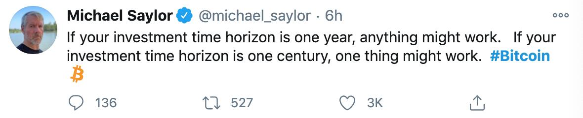 MicroStrategy CEO: Investing in Bitcoin will pay off if the investment period is 100 years