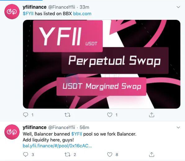 刚被Balancer“解封”，YFII又分叉出了YFIII……