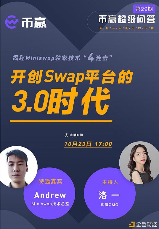 币赢超级问答 揭秘Miniswap独家技术“4连击”——开创Swap平台的3.0时代