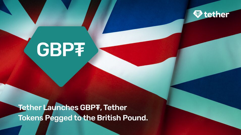USDT发行商Tether宣布将推出英镑稳定币GBPT 最初支持以太坊