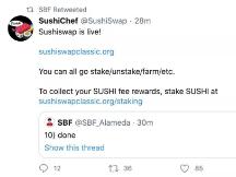 SUSHI迁移成功，捕获9亿美金，滑点低过Uniswap