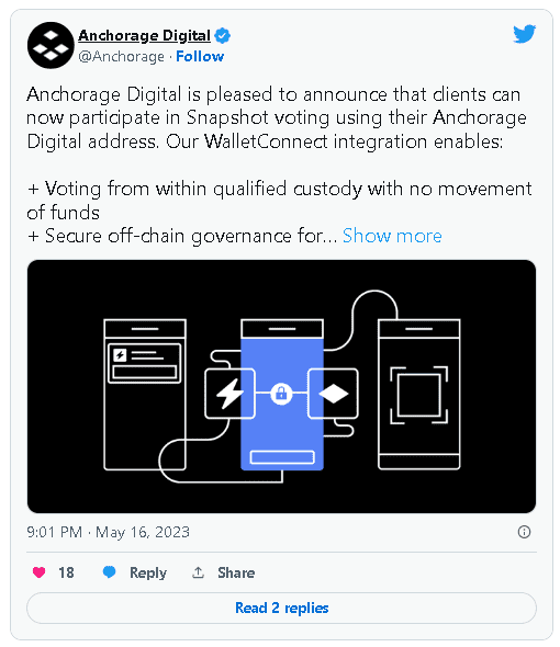 Anchorage Digital 为托管客户开放 DeFi 投票