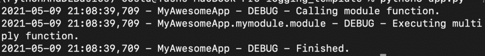 应用程序Python的日志记录模板