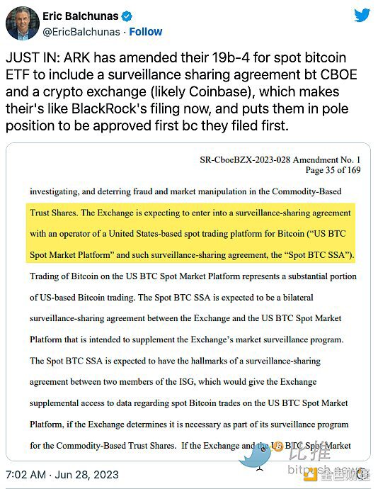 贝莱德的”监督共享协议“怎样预防比特币 ETF 操纵？