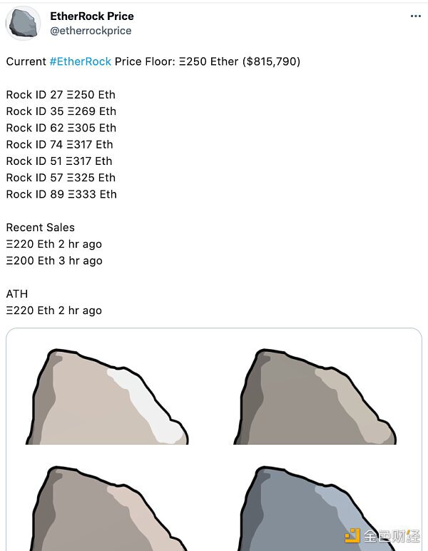 EtherRock续刷历史新高 上演“疯狂的石头”