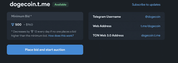 Telegram推出NFT拍卖场Fragment！首批用户名开启竞拍 仅接受Ton支付