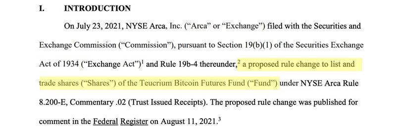 SEC批准Teucrium新比特币期货ETF 彭博：助力现货ETF通过