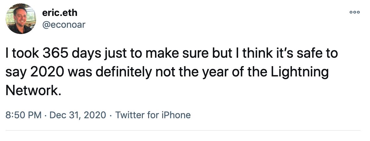 EthHub联合创始人：2020年绝对不是闪电网络的一年