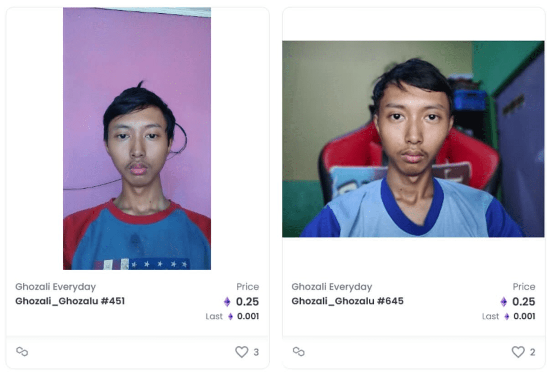 自拍照NFT：印尼穷学生作品逆袭百万美金