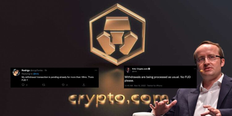 Crypto.com传提款延迟！CEO回应勿FUD遭社群反呛 CRO有所回调
