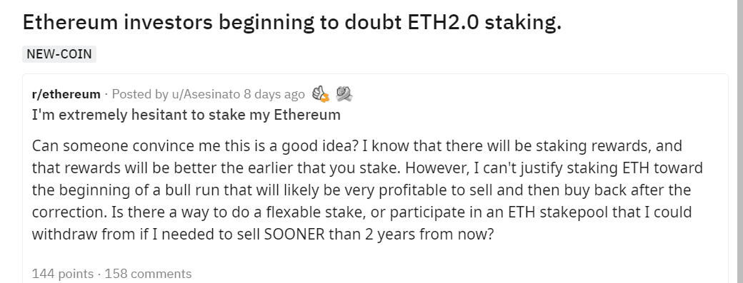 ETH2.0质押遇冷，大型交易所的Staking或许值得你参与