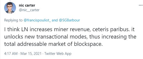 CoinMetrics联合创始人:闪电网络可增加矿工收入