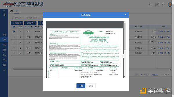 中国外运签发首张House B/L区块链电子提单