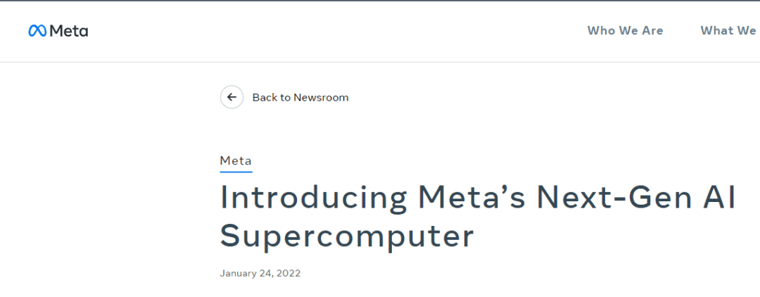 助力元宇宙基建，Meta推出新一代人工智能超级计算机