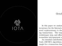 IOTA: 用于物联网中的无区块链加密货币符号