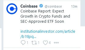 Coinbase删除引发市场猜测SEC或批准比特币ETF的推文