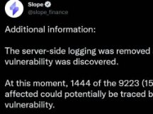 Slope：Sentry存漏洞 15%Solana钱包被黑客攻击可追溯至此