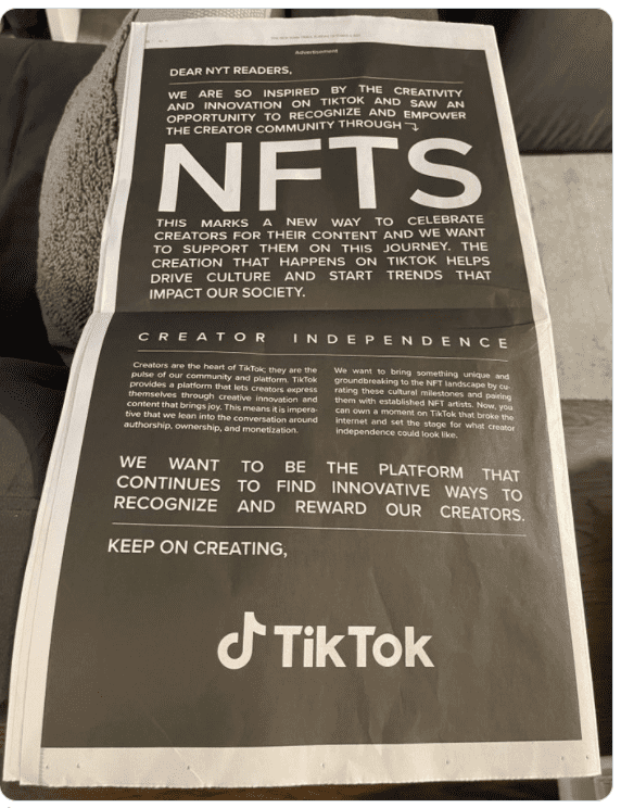 社交巨头Twitter和TikTok拥抱NFT，下一个是Reddit ！