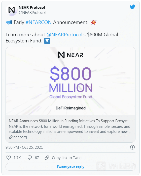 Near Protocol 提供 8 亿美元的赠款以竞标 DeFi Mindshare