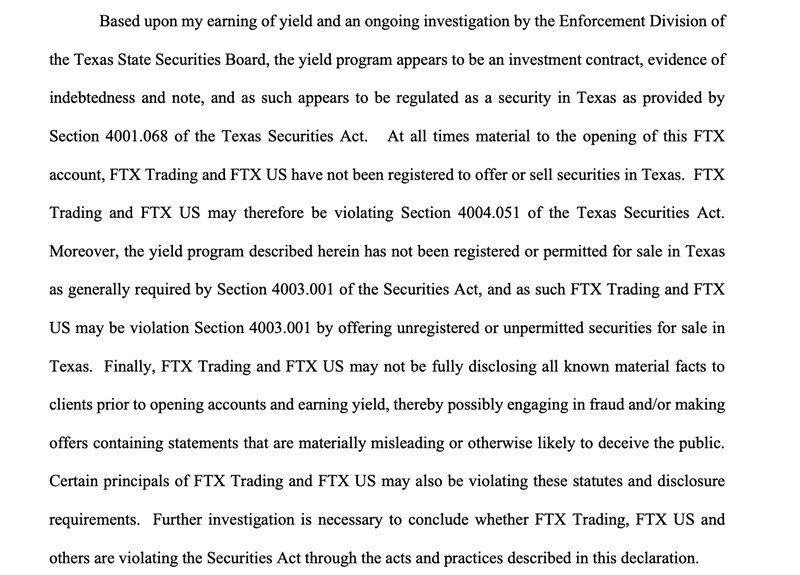 FTX、SBF正接受美国德州监管机构调查！质疑Voyager收购、固收产品