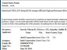 英特尔新专利可以提高比特币挖掘的效率