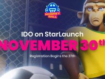 Solana链游MonkeyBall(MBS)将成StarLaunch旗舰IDO 11/30启动