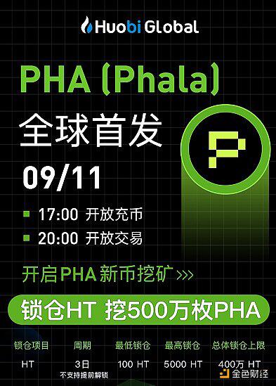火币将首发上线 PHA (Phala)，并开启PHA“新币挖矿”
