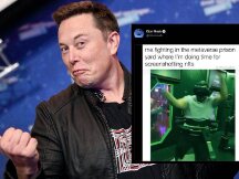 马斯克分享戴着VR眼镜打架滑稽动图 暗讽元宇宙、NFT市场狂热