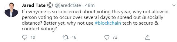 DigiByt创始人：建议使用区块链技术进行投票以扩大社交距离