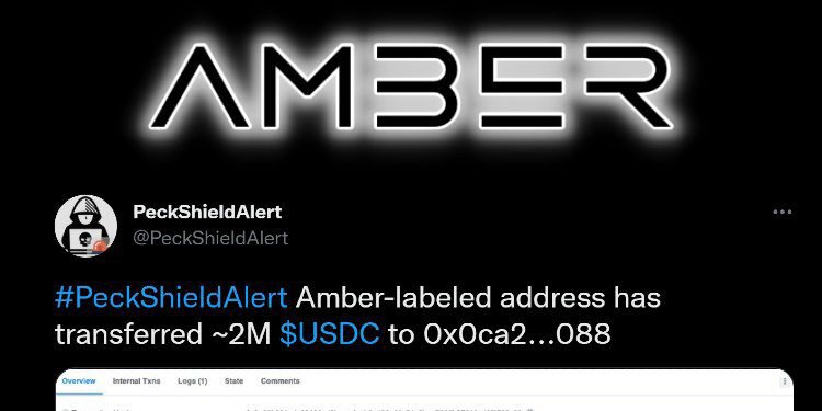 Amber Group地址转出200万枚USDC 收款疑为个人交易所地址