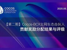 Cocos-BCX主网生态合伙人第二期贡献评估及奖励出炉