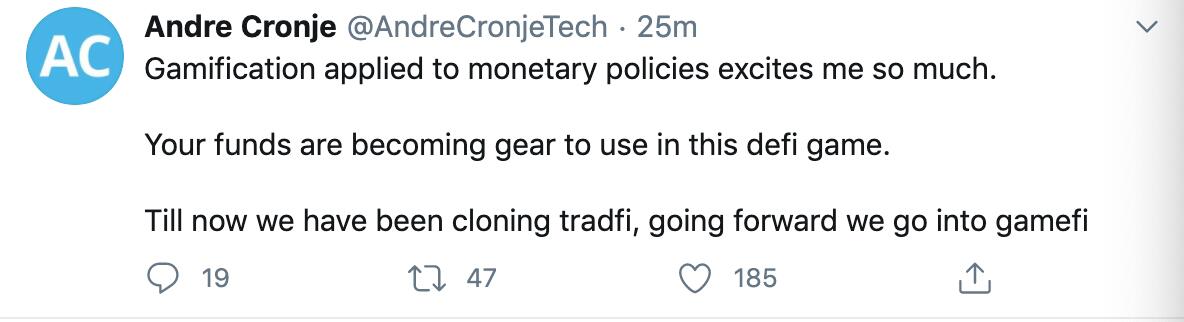 yearn.finance创始人：资金正在成为defi游戏中使用的装备