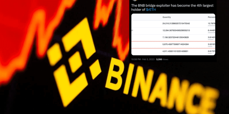 BNB Chain黑客转移7400万美元赃款！成为rETH第4大持有人