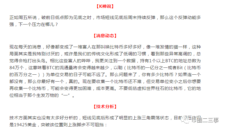 比特币如约反弹，下一个压力在哪儿？