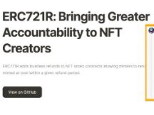 ERC721R新代币标准发布！允许用户在铸造NFT后反悔退款