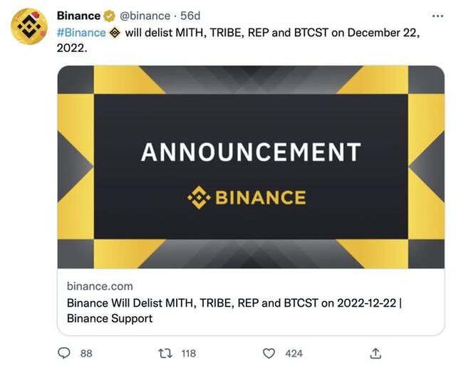 来自 Binance 的这 4 种山寨币的颠覆性消息！