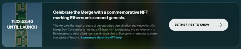 为了纪念以太坊2.0！ConsenSys推免费NFT 合并当日开放铸造