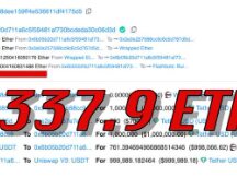 以太坊MEV机器人用338ETH Gas贿赂验证节点！套走百万USDT