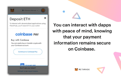 MetaMask集成Coinbase Pay 提供一种购买加密货币的新方式