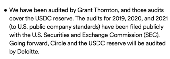 USDC发行商Circle将聘四大会计所德勤 审计储备证明(PoR)